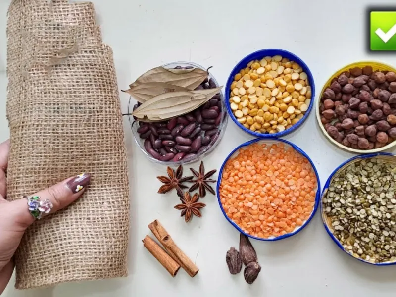 ایده ای خلاقانه برای تزیین دیوار آشپزخانه با دیوارکوب حبوبات!