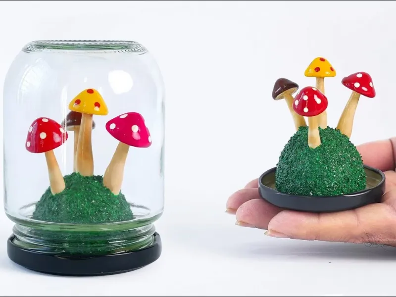 آموزش ساخت قارچ دکوری رنگی در خانه!