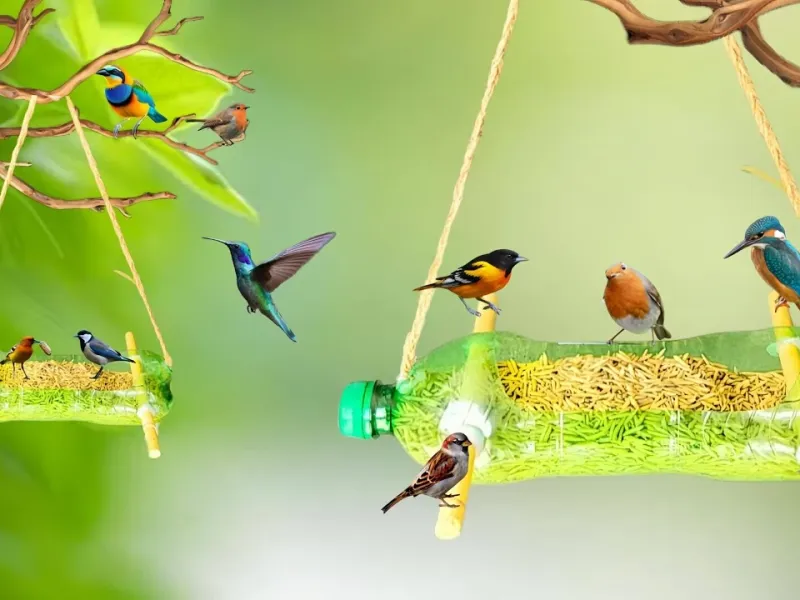 آموزش ساخت دانخوری پرنده با بطری پلاستیکی!