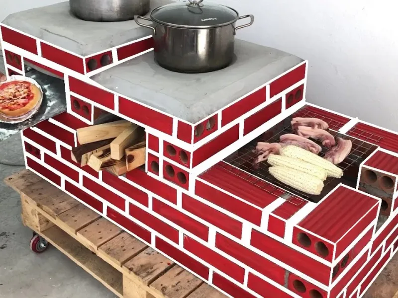 اجاق گاز منحصر به فرد: اجاق چوبی 3 کاره برای فضای باز