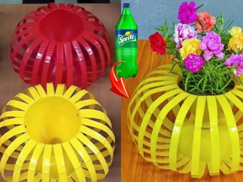 تبدیل بطری های پلاستیکی به گلدان های زیبا!