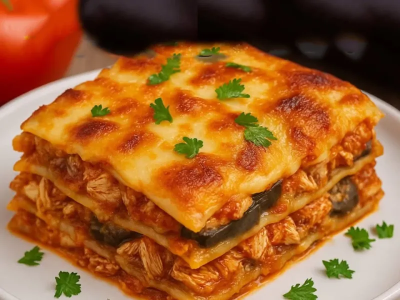 چطور لازانیای مرغ و بادمجون درست کنیم؟