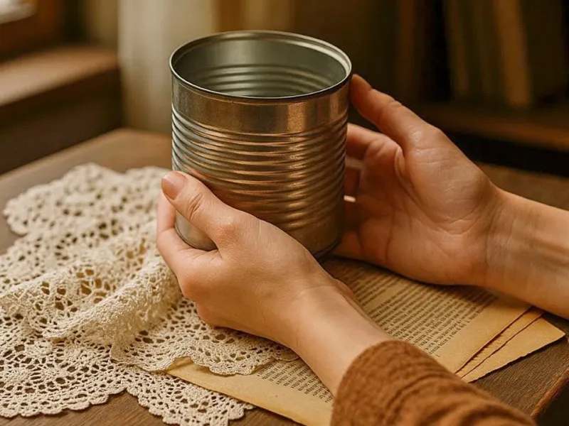 ساخت کاردستی زیبا با وسایل ساده / ایده کاردستی با قوطی حلبی