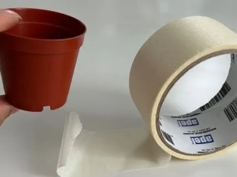 خلاقیت با گلدان کوچک و نوار کاغذی!