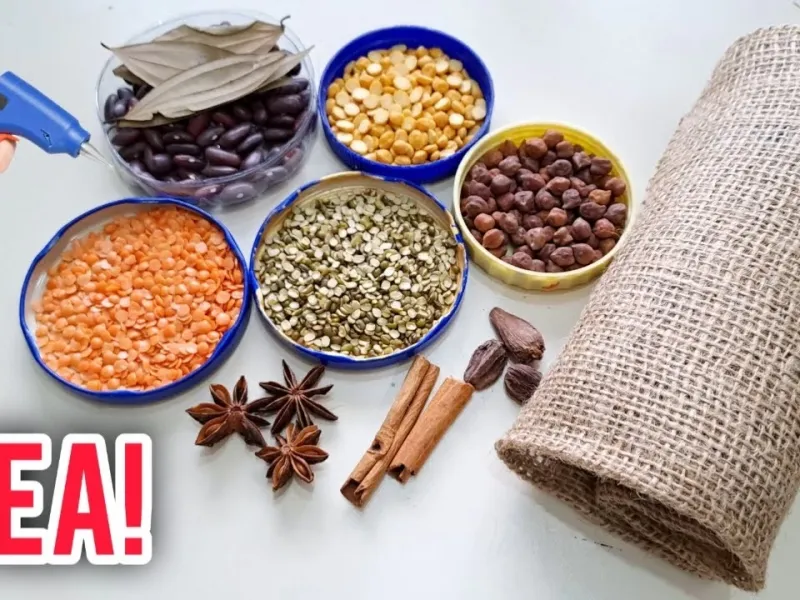 ایده خلاقانه: دکور دیواری آشپزخانه با حبوبات