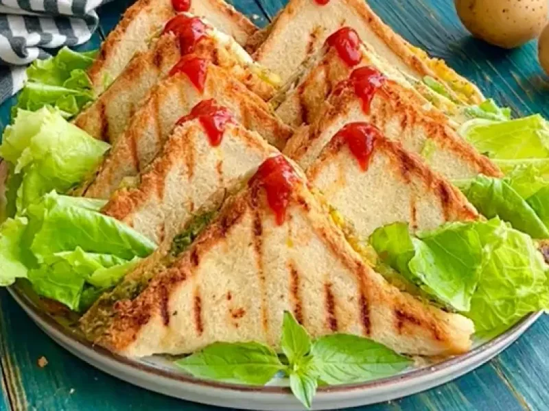 طرز تهیه سمبوسه سیب زمینی بدون استفاده از روغن طراحی غذایی سالم و خوشمزه!