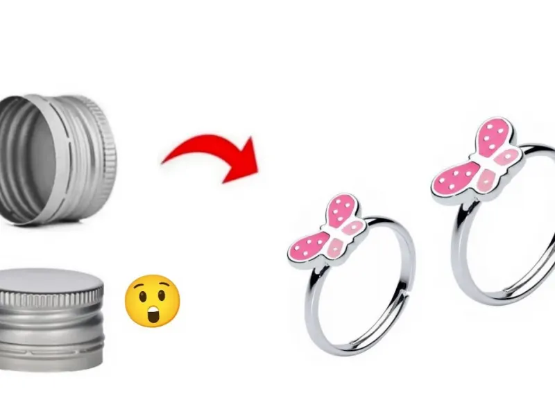 ساخت حلقه های دست ساز از درب بطری های فلزی!