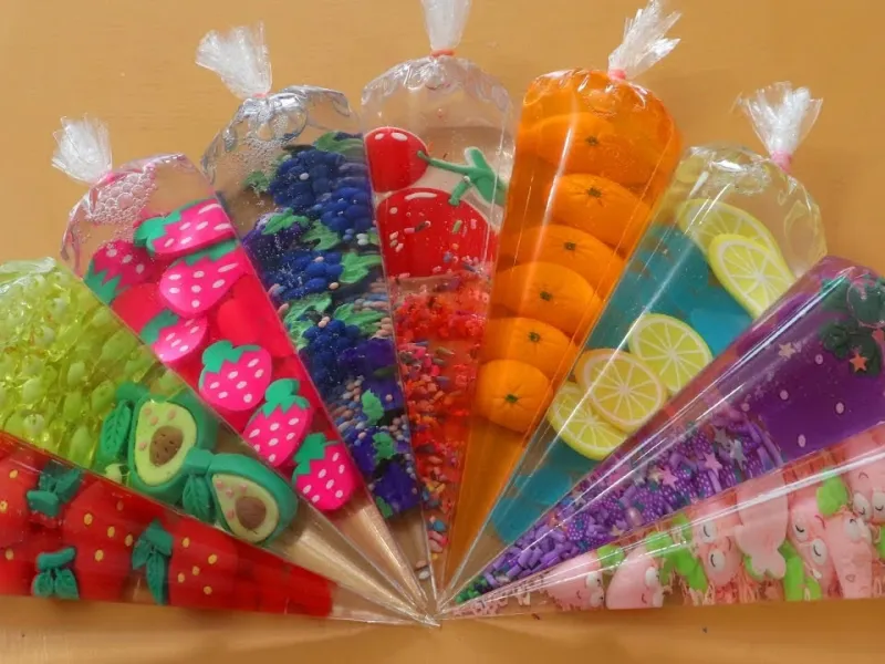 ساخت اسلایم با کیسه های لوله ای!