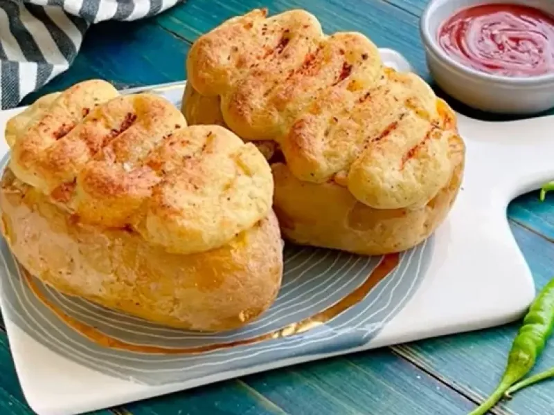 غذای ساده با سیب زمینی و گوشت چرخ کرده ! طرز تهیه سیب زمینی شکم پر با پوره خوشمزه