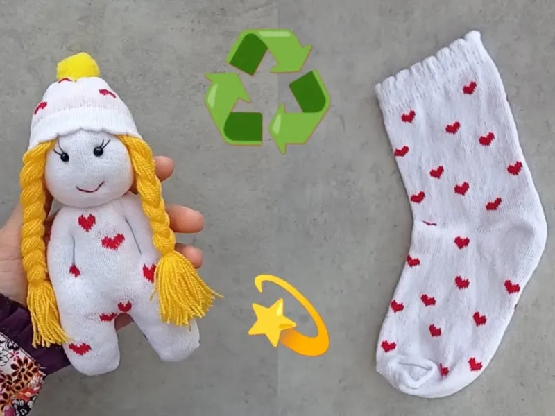 آموزش ساخت عروسک جورابی خانگی!