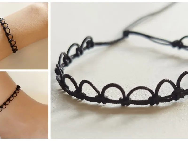 آموزش ساخت دستبند ساده با نخ مشکی!