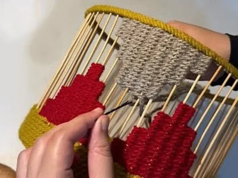 آموزش ساخت سبد با نخ کاموایی و مقوا!