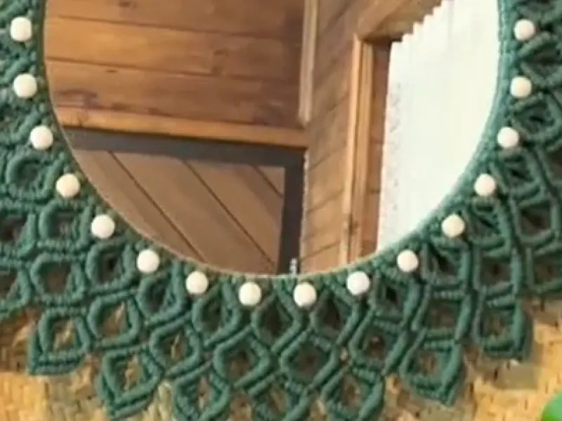 آموزش قاب آینه مکرومه / چطور قاب آینه ببافیم