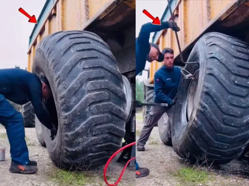 میدونید لاستیک های بزرگ ماشین ها رو چطوری عوض میکنند؟!