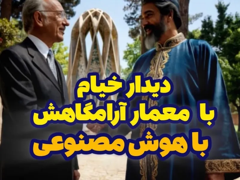 خیام نیشابوری و طراح آرامگاهش، هوشنگ سیحون، در دنیای هوش مصنوعی به هم میرسند!