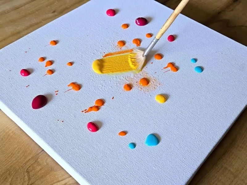 تکنیک نقاشی اکریلیک فقط با استفاده از قلم مو!