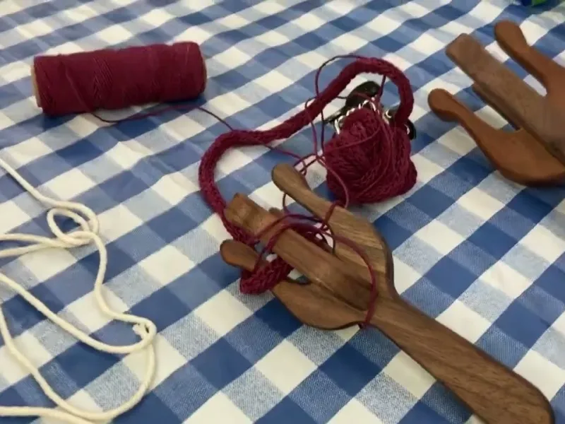 طرز بافت طناب مربعی / با کاموا این طناب را ببافید!