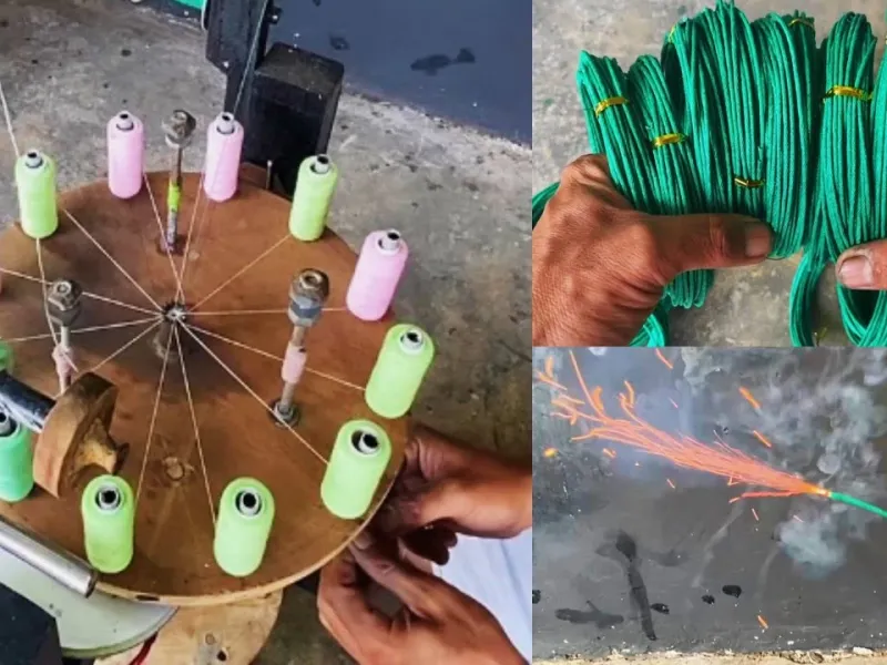 ساخت فتیله آتش بازی سبز با کیفیت کارخانه چینی!