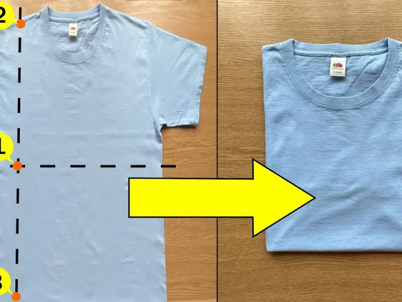 چگونه یک پیراهن را در 2 ثانیه تا کنیم؟!