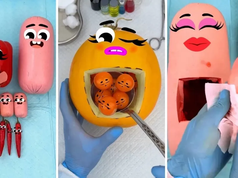 ماجراهای خنده دار جراحی میوه ها و سبزیجات !