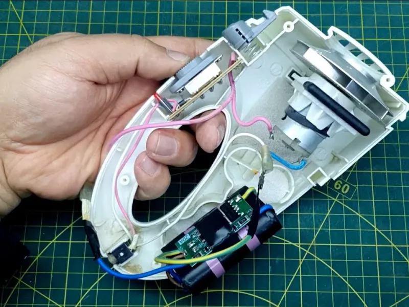 من یک جارو شارژی قدیمی را شارژ کردم! / ارتقاء باطری با مدار BMS (قدرت مکش دو برابر)