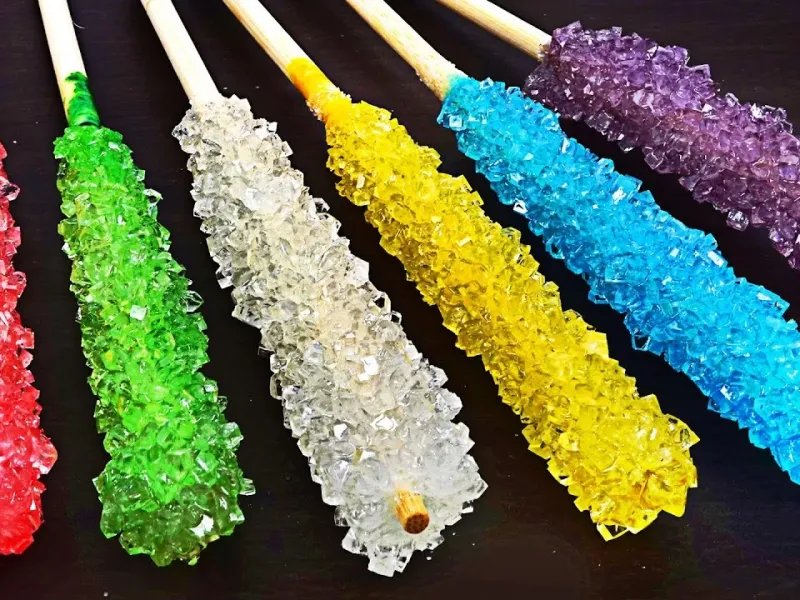 ساخت نبات کریستالی رنگارنگ از شکر در خانه!