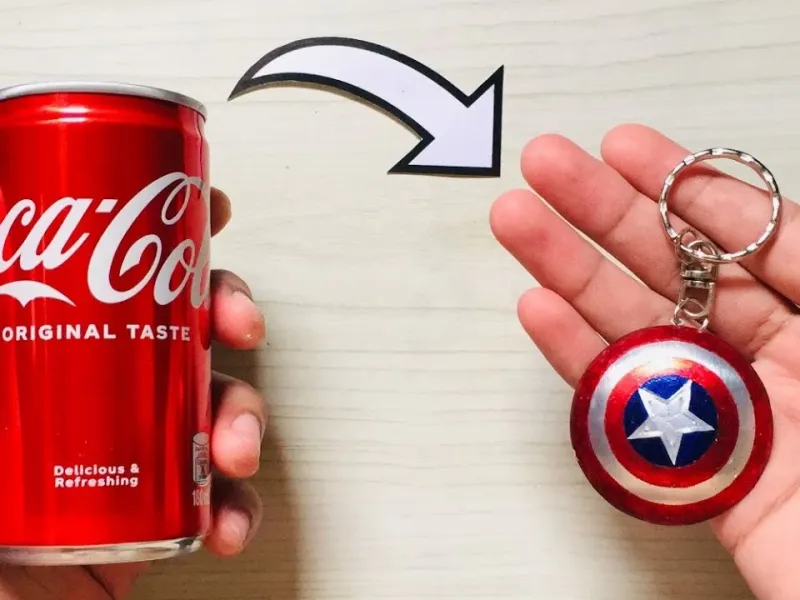 طرز ساخت جاکلیدی سپر کاپیتان آمریکا با استفاده از قوطی نوشابه!