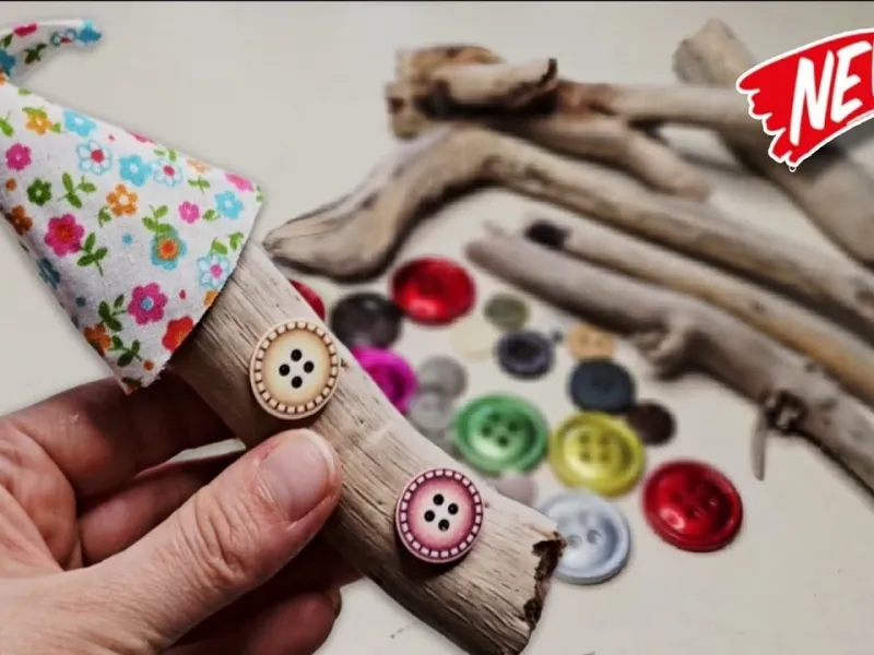 ایده های خانه سازی با شاخه های درخت و دکمه ها