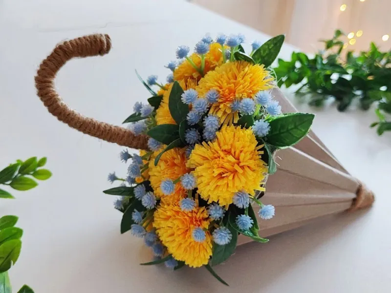 طرز ساخت کاردستی چتر با قاصدک فقط با کاغذ رنگی!