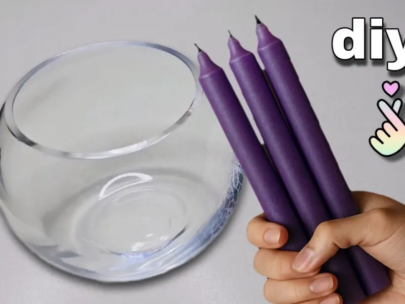 با کاسه شیشه ای و شمع ببینید چی درست کردم!