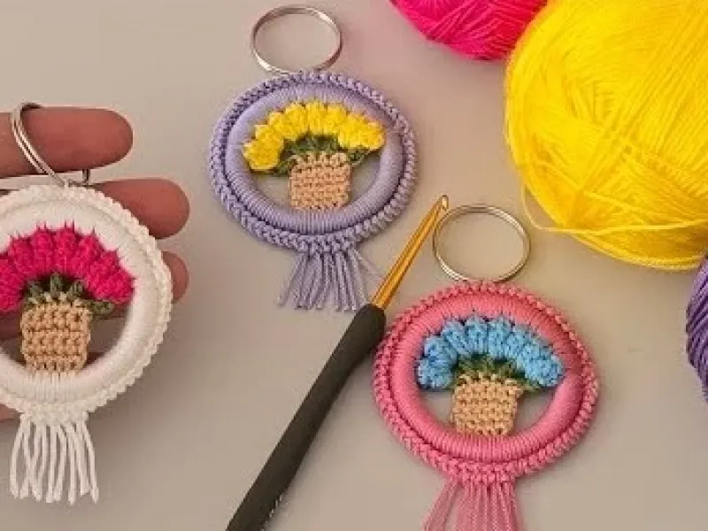 این قطعه قلاب بافی را به هر چیزی تبدیل کنید! | جاکلیدی، آهنربا، هدیه و موارد دیگر!